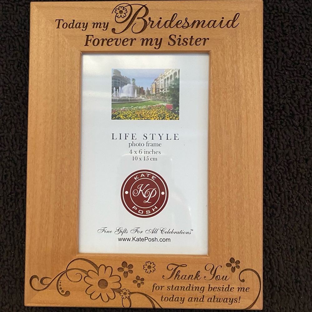 Kate Posh Natural Wood Bridesmaid Pcture Frame
